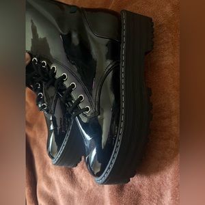 Platform combat boots. Size 8 womans